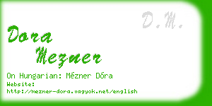 dora mezner business card